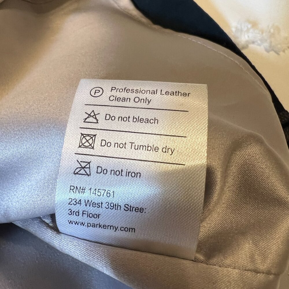 Parker black leather mini dress Large - Picture 8 of 16